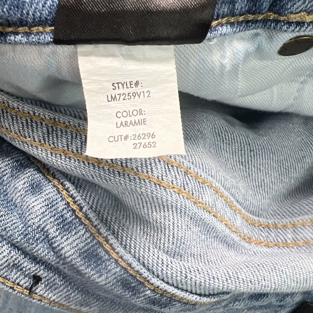 Liverpool Jeans Hannah Crop Flare Leg 12/31 Blue Distressed Denim Fray Hem Boho - Picture 16 of 16